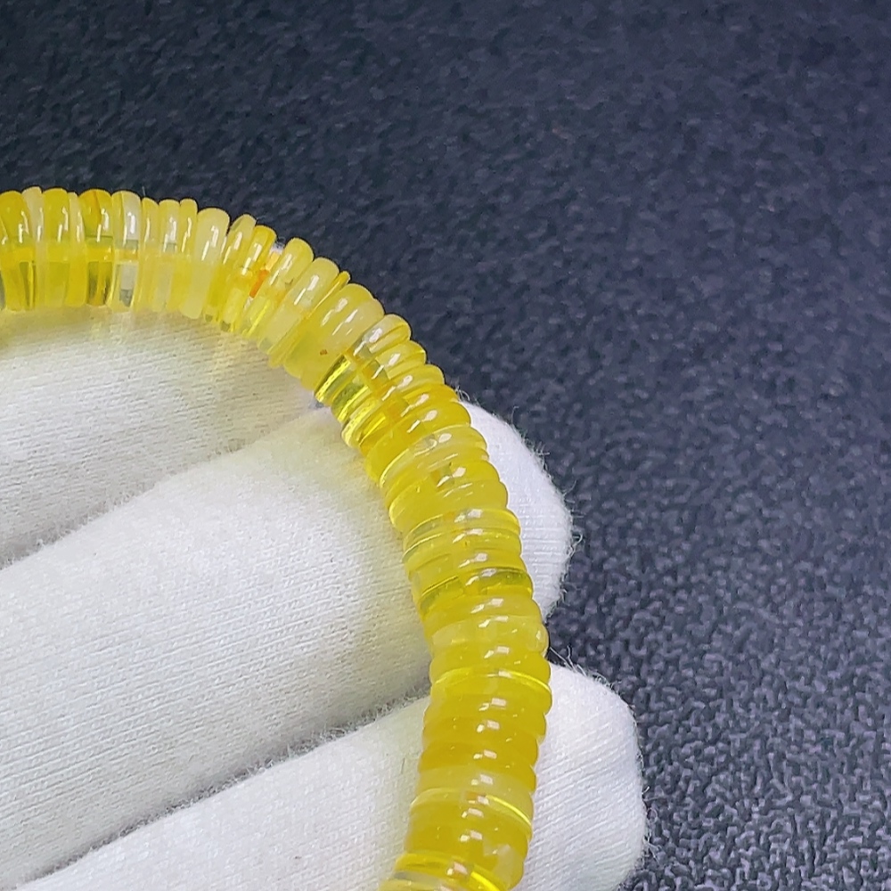 C30533784 Amber Beeswax Bracelet Total Weight Approx.8.27g Size 7.8mm