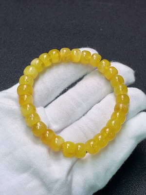 C34950425 Amber Beeswax Bracelet Total Weight Approx. 9.24g Size About 8.4mm