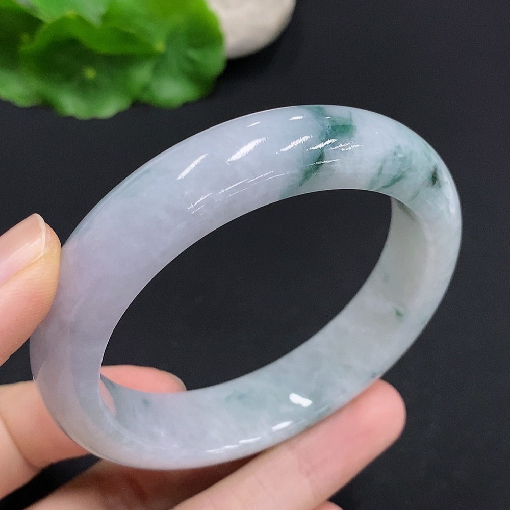 F32757873 Jadeite Round Bangle Total Weight About 70g Size 56