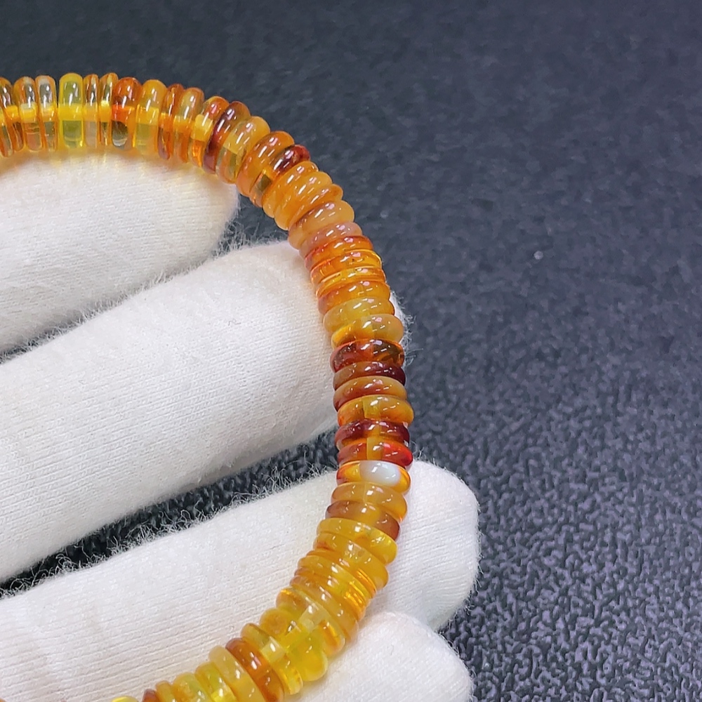 C30541822 Amber Beeswax Bracelet Total Weight Approx.7.86g Size About7.8mm