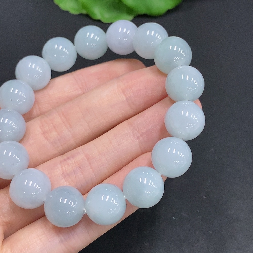 F31686817 JadeiteBead Bracelet, Total Weight Approx. 49.6g, Bead Size 12mm