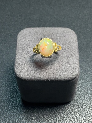 C34008381 Opal ring adjustable non-gold total weight approx. 2.30g