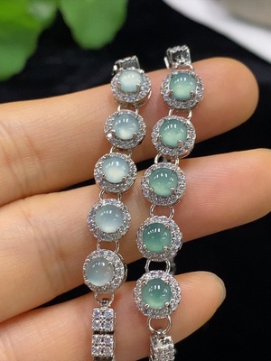 F34948773 Jadeite Inlaid Bracelet Non-Gold