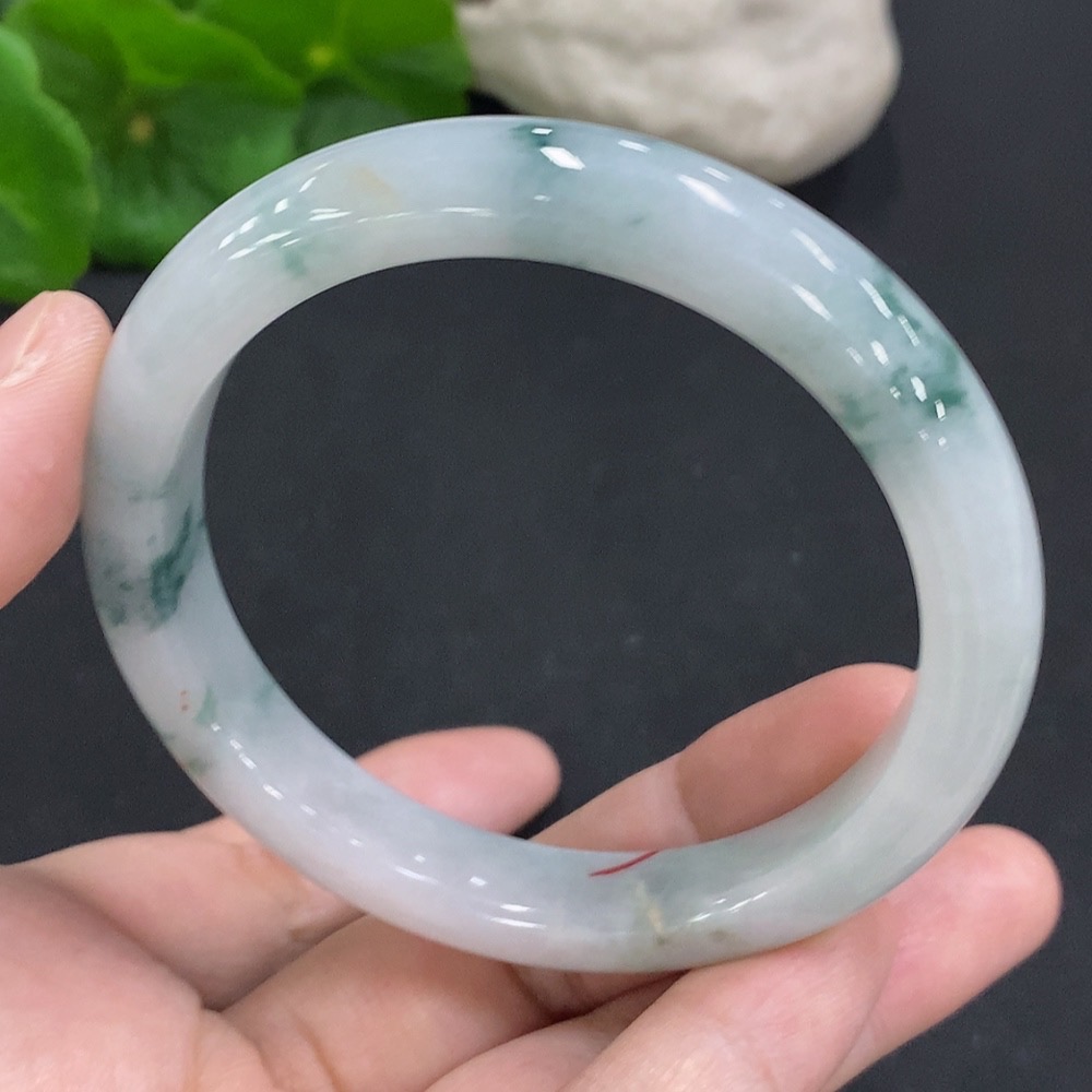 F35126207 Jadeite Round Bracelet Total Weight About 47.1g Size 57