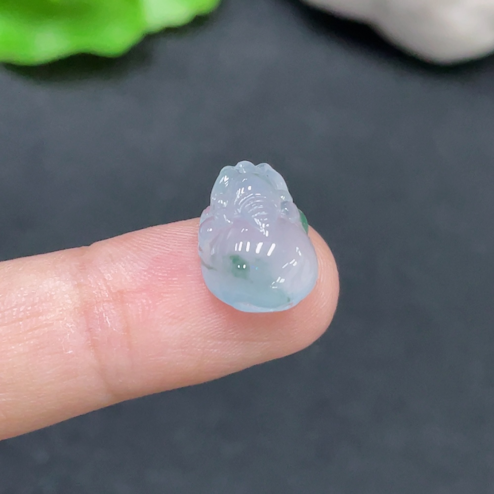 F30563644 Jadeite Inlaid Piece Total Weight Approx.1.45g