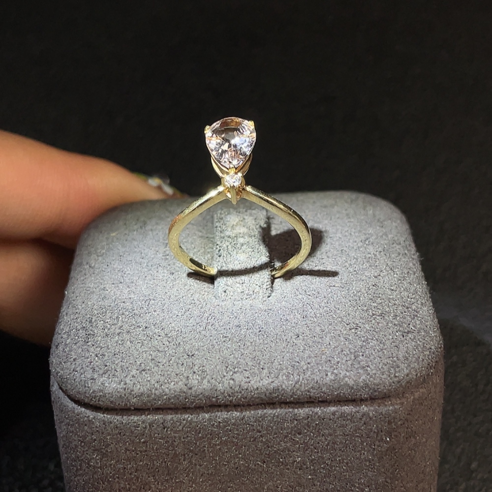 C28181453 Beryl Ring, Color Origin Undetermined, 37% Gold Content, Total Weight Approx. 1.27g, Size 8#
