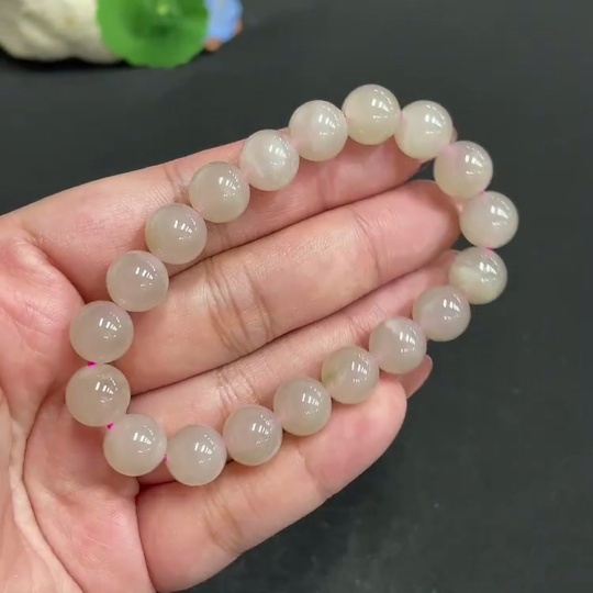 H34973220 Hetian Jade Bracelet, Approx. 9.7 mm, Total Weight Approx. 28.6g