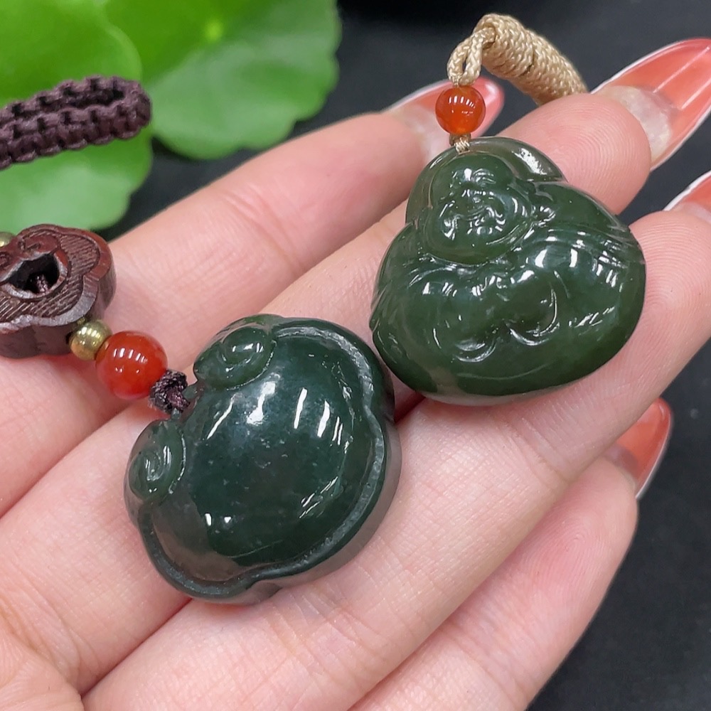H34062737 Hetian Jade Pendant - Buddha + Ruyi