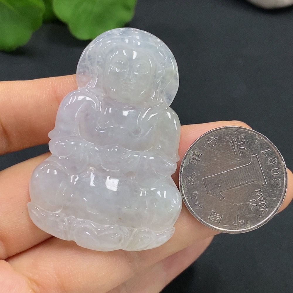 F17876167 Jadeite Guanyin Pendant Total Weight 17.076g