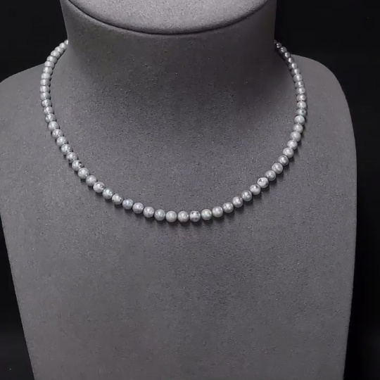 C33937930 Seawater Pearl Necklace Non-Gold Color Origin Undetermined Total Weight Approx. 13.86g Size About 4.8mm