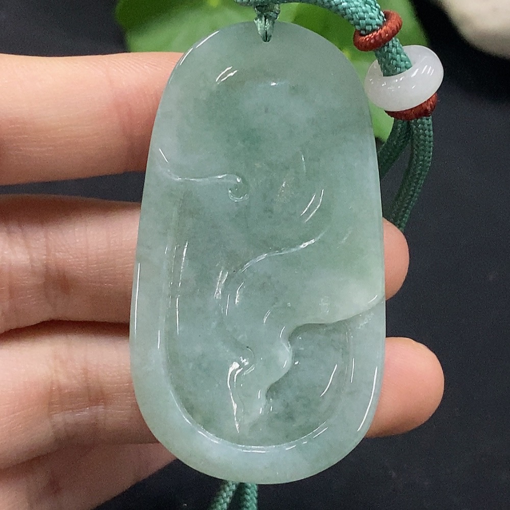 F29426973 Jadeite Landscape Pendant, Total Weight Approx. 32.3g
