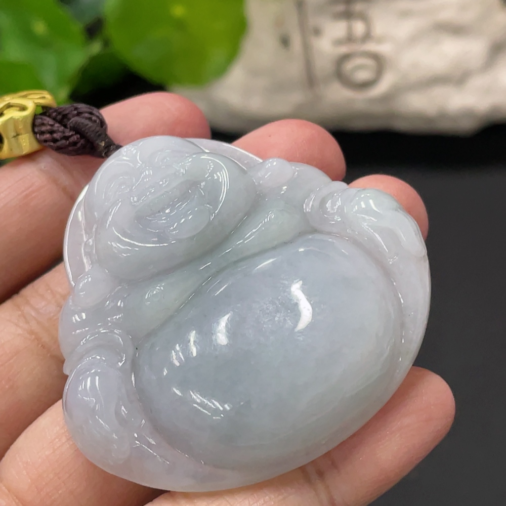 F35080774 Jadeite Buddha Pendant Total Weight Approx. 49.2g