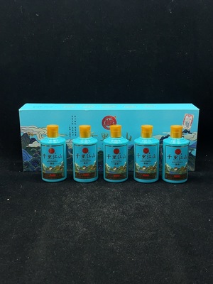 D41887654 2025年白水杜康 千里江山 御窖 浓香型 白酒 52度 100ml×5 礼盒装
