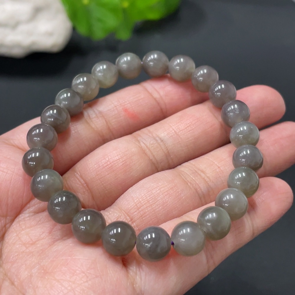 H28196713 Hetian Jade Bracelet Approx. 7.9mm Beads Total Weight Approx. 17.78g