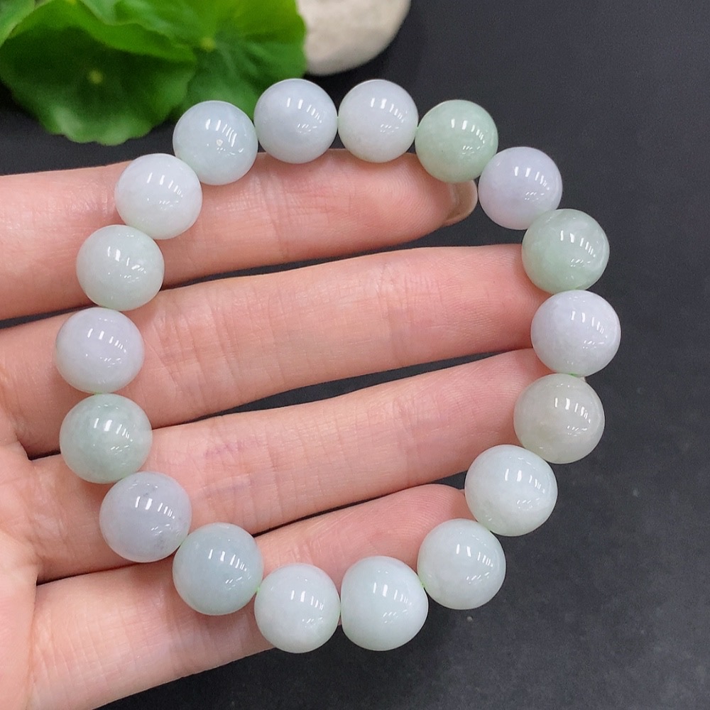 F34060551 Jadeite Bracelet Total Weight About 39.3g Size 10.7mm Approx.