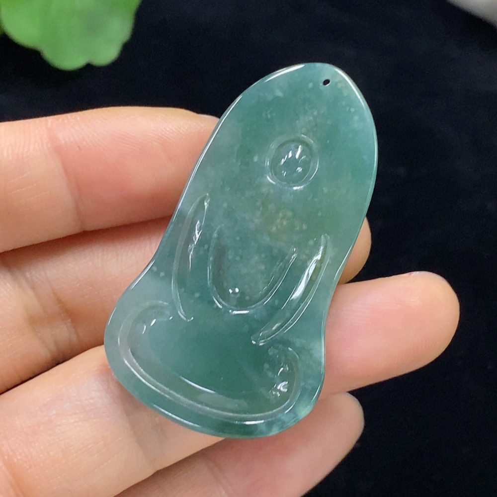 F28235645 Jadeite Guanyin Pendant Total Weight Approx.14.04g