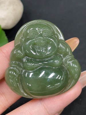 H32726176 Hetian Jade Pendant - Buddha Figure - Total Weight Approx. 25.7g