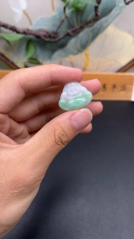 F32786863 Jadeite Buddha Inlay Piece Total Weight Approx. 2.07g