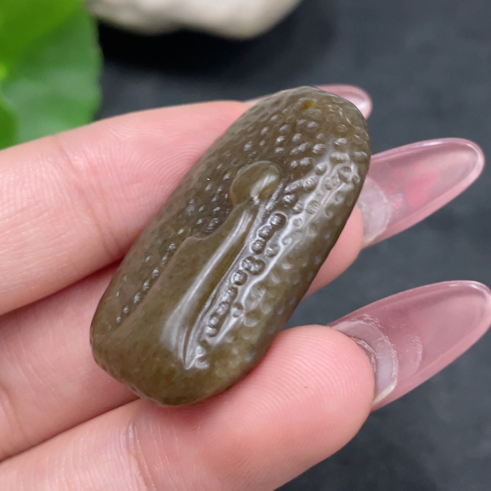 H33925408 Hetian Jade Pendant - Enlightenment, Total Weight About 11.8g