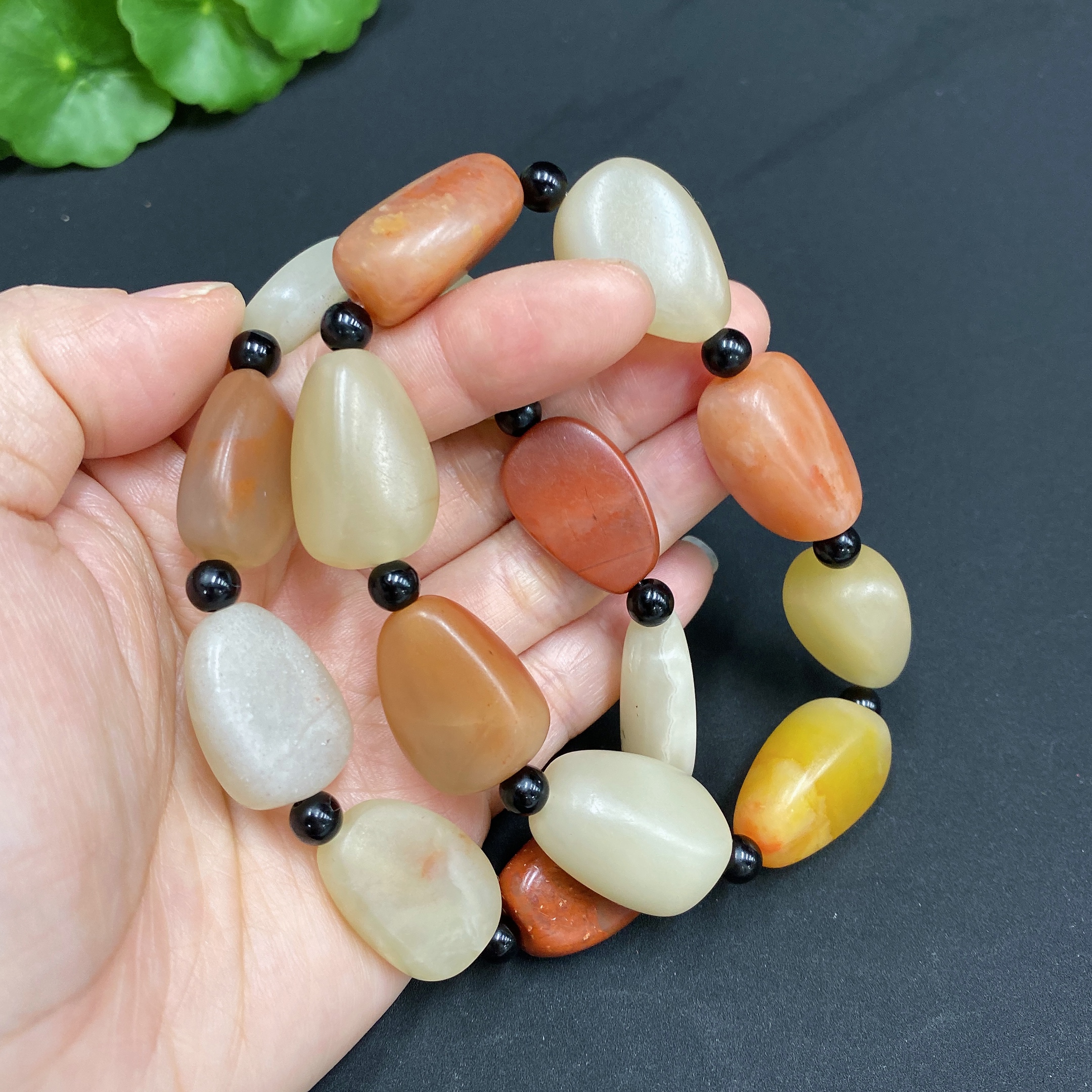 H27085171 Laos Stone Bracelet, Total Weight About 92g, Beads Not Hetian Jade