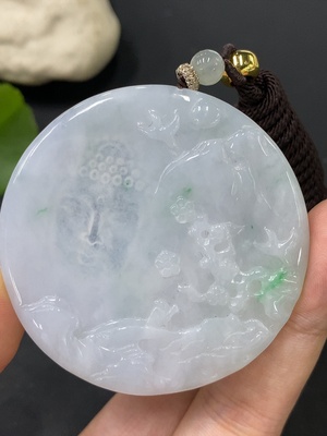 F28228338 Jadeite Pendant Total Weight Approx. 38.12g With Non-Grade A Beads