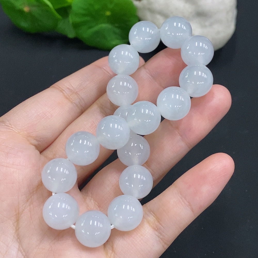 F32825102 Jadeite Beaded Necklace Approx.11.7mm Total Weight Approx.49.3g