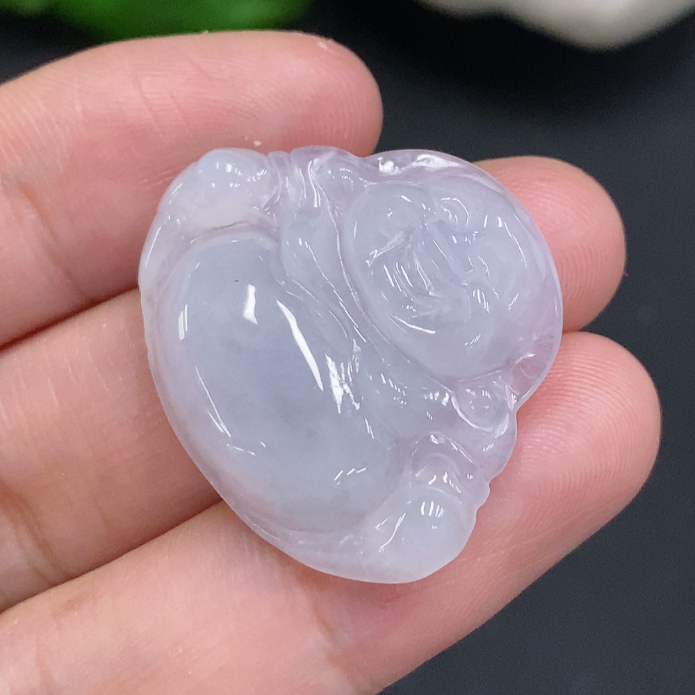 F34022904 Jadeite Buddha Pendant Total Weight Approx. 5.7g