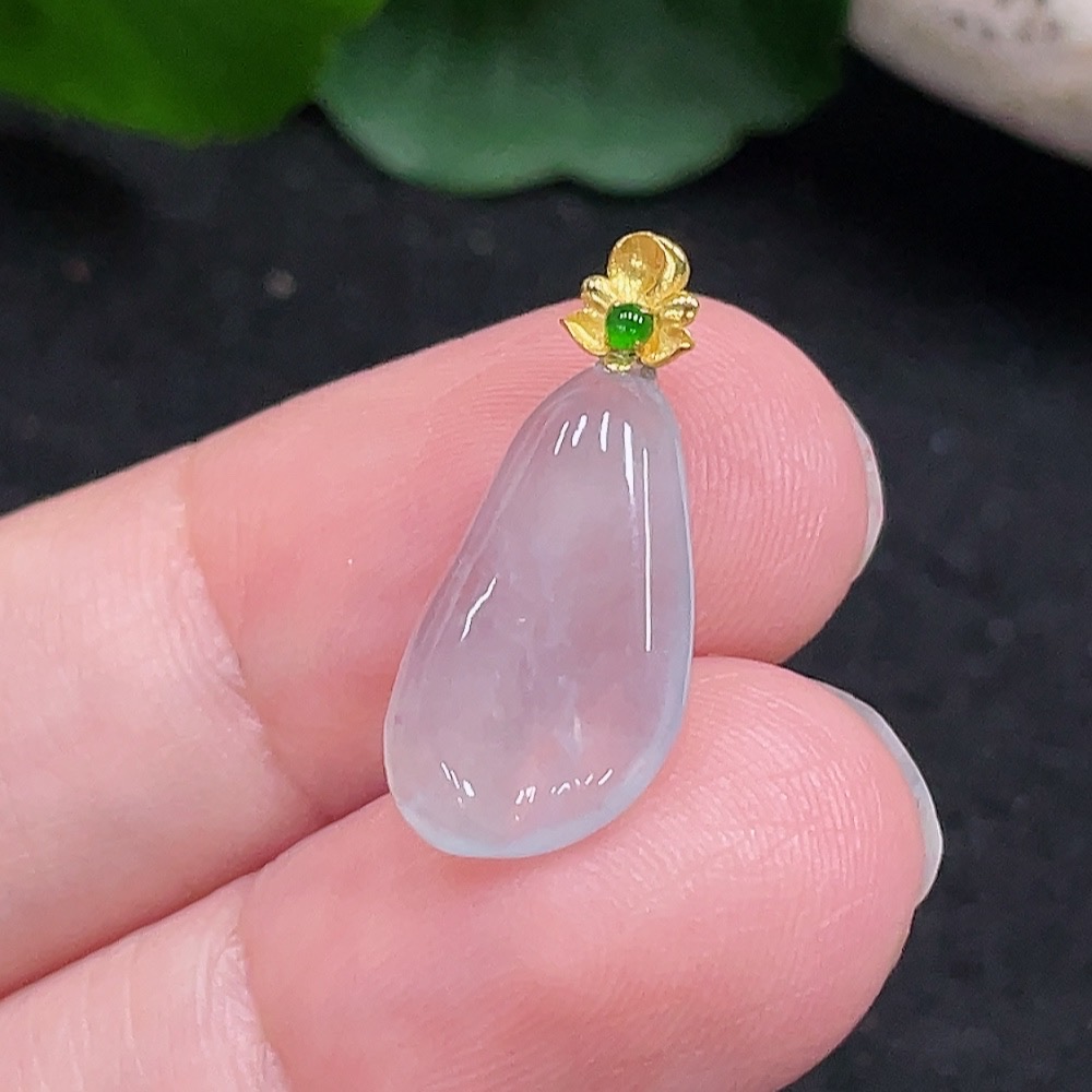 F33872371 Jadeite Pendant 18K Gold Total Weight Approx. 1g