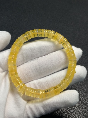 C34039906 Amber Beeswax Bracelet, Total Weight Approx. 8g, Size About 8.1mm
