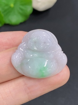 F45396199 翡翠佛公挂件 货品总重量约5.2克