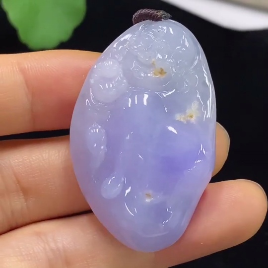 F34024672 Jadeite Buddha Pendant Total Weight Approx. 19.27g