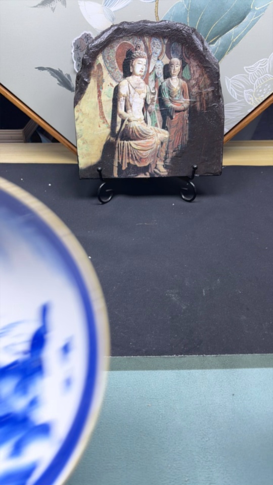 W30478564 Ceramic, Mint Condition, Modern Blue and White Bowl, Size as per Actual Item