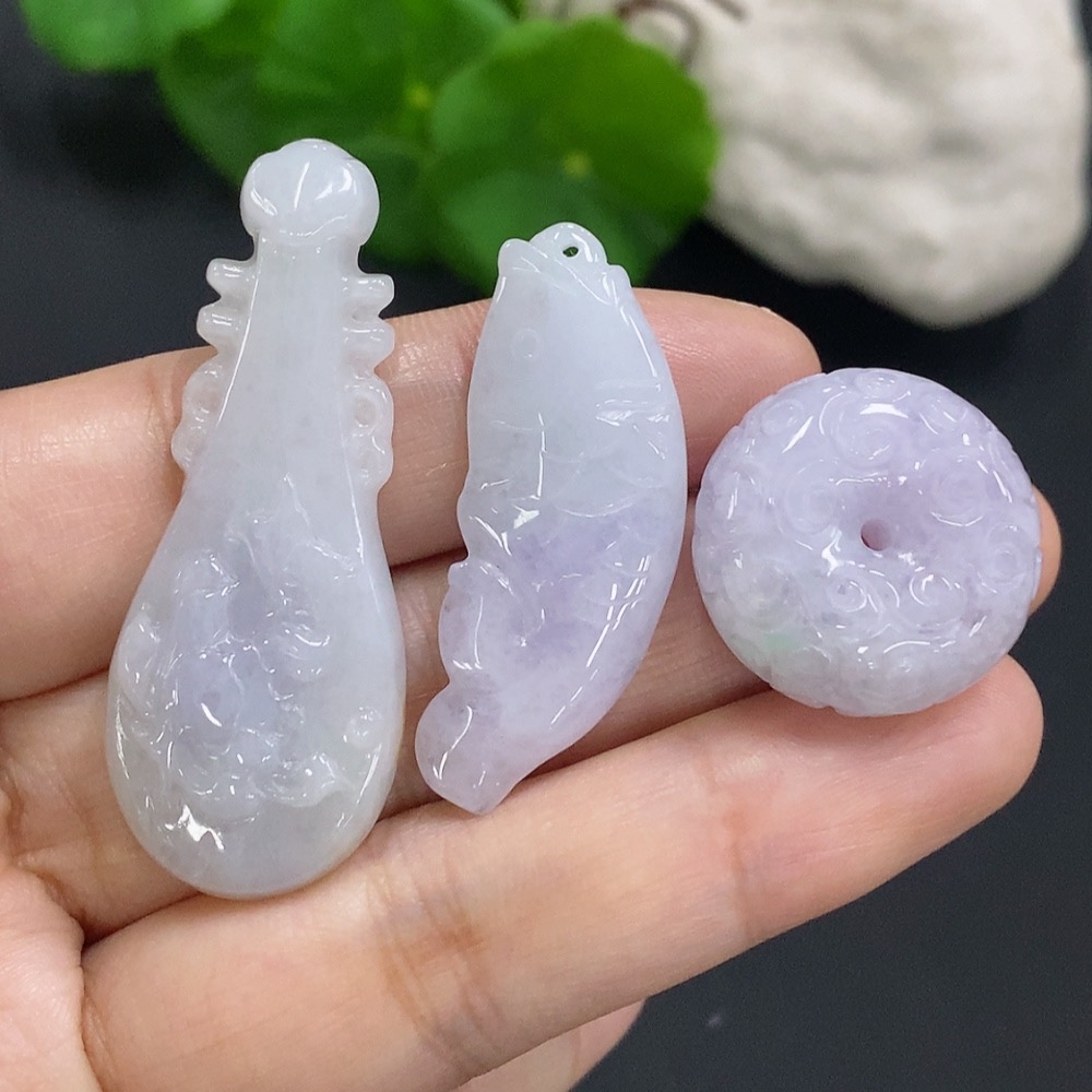 F28191932 JadeitePendant, Peace Buckle, Soulmate, Fish