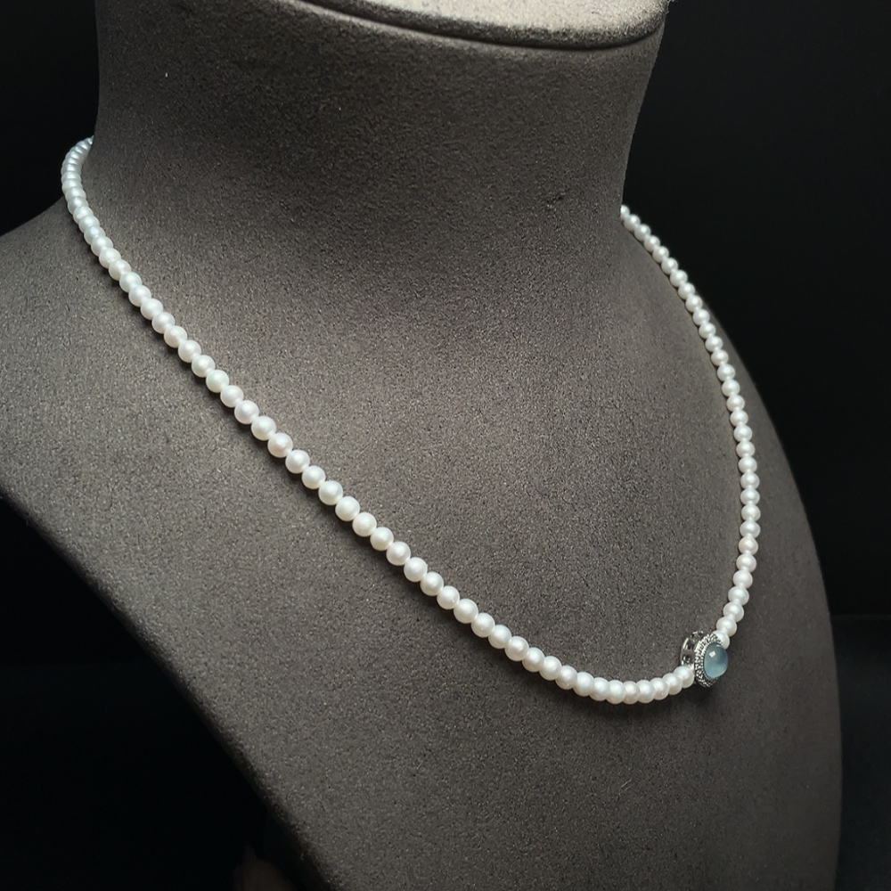 C29370555 Pearl Necklace Non-Gold Total Weight Approx. 9.76g Stone Size 3.6mm Non-Natural Accent Stones Considered