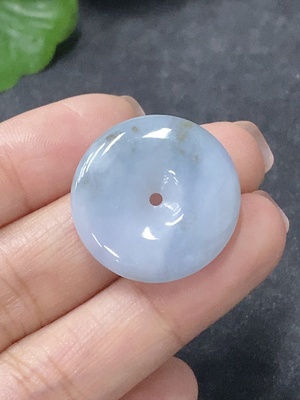 F34030724 Jadeite Pendant Peace Buckle Total Weight Approx. 5.54g