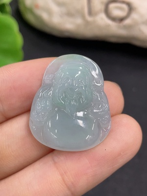F46571650 翡翠挂件      财神    货品总重约6.17g