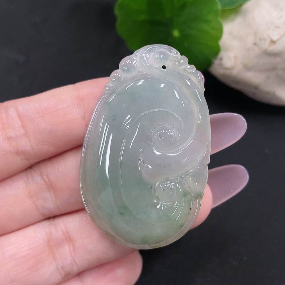F35129658 Jadeite Ruyi Pendant Total Weight Approx. 14.5g