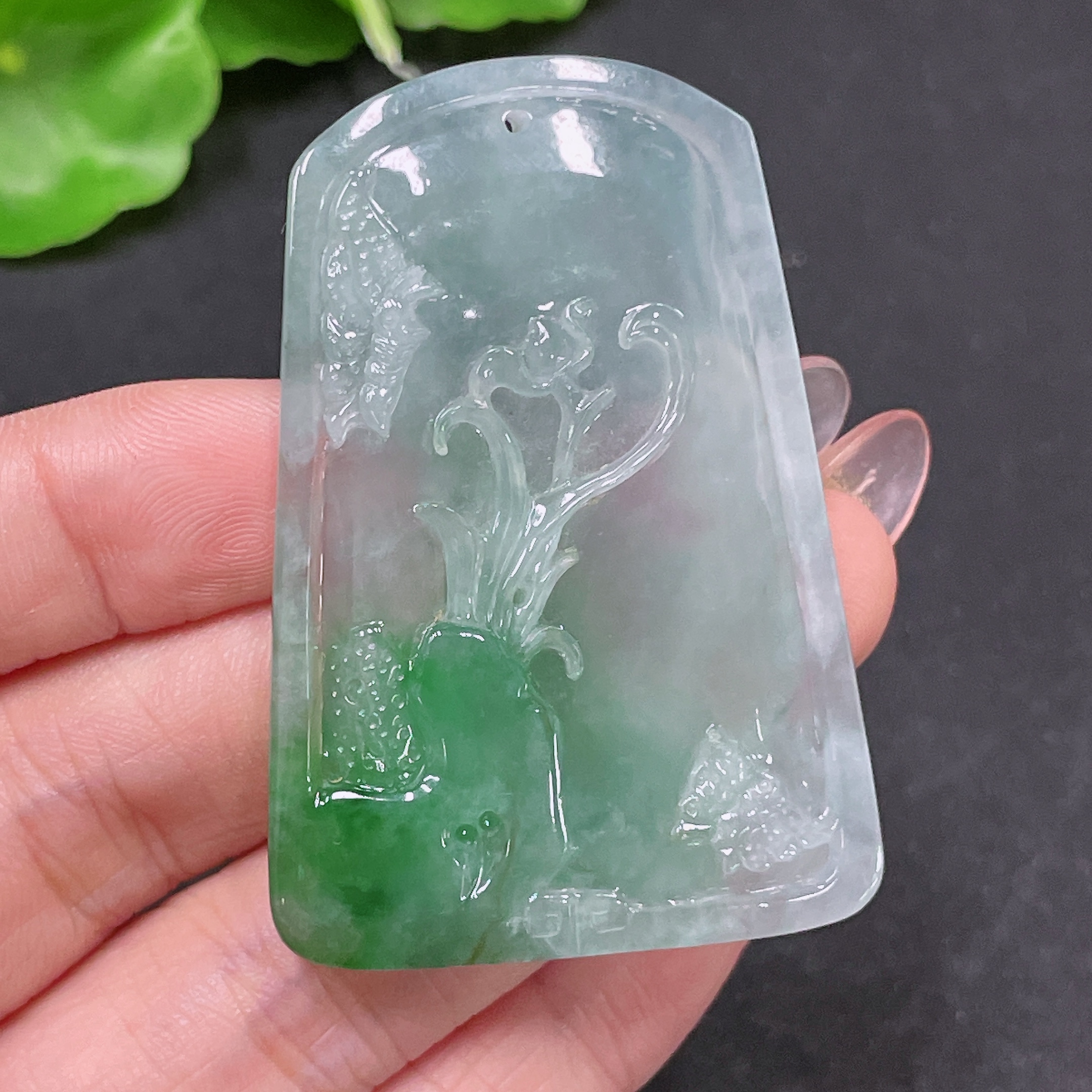 F34046014 Jadeite Pendant Landscape Total Weight Approx. 23.08g