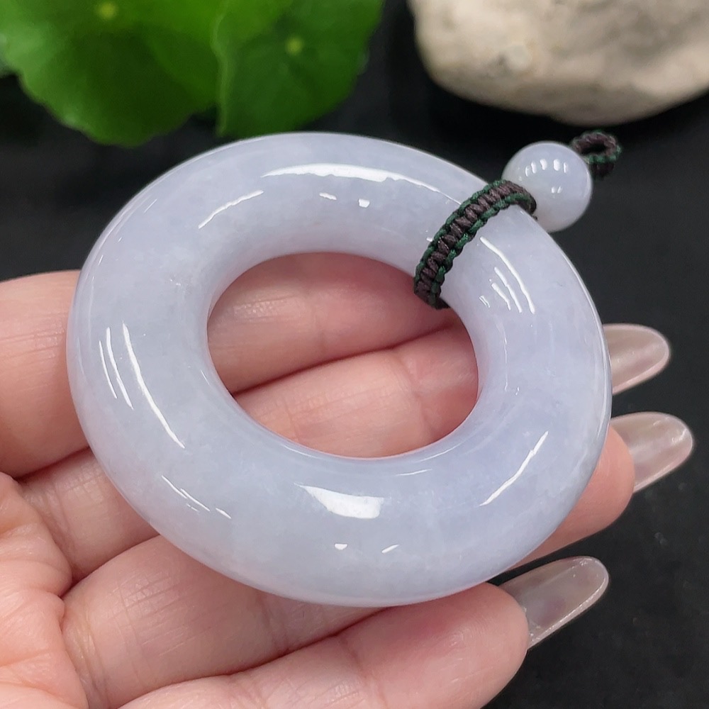 F35082483 Jadeite Safety Ring Pendant, Total Weight approx. 59.6g