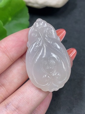 H34979713 Hetian Jade Pendant  Antique Style  Total Weight Approx. 12.1g