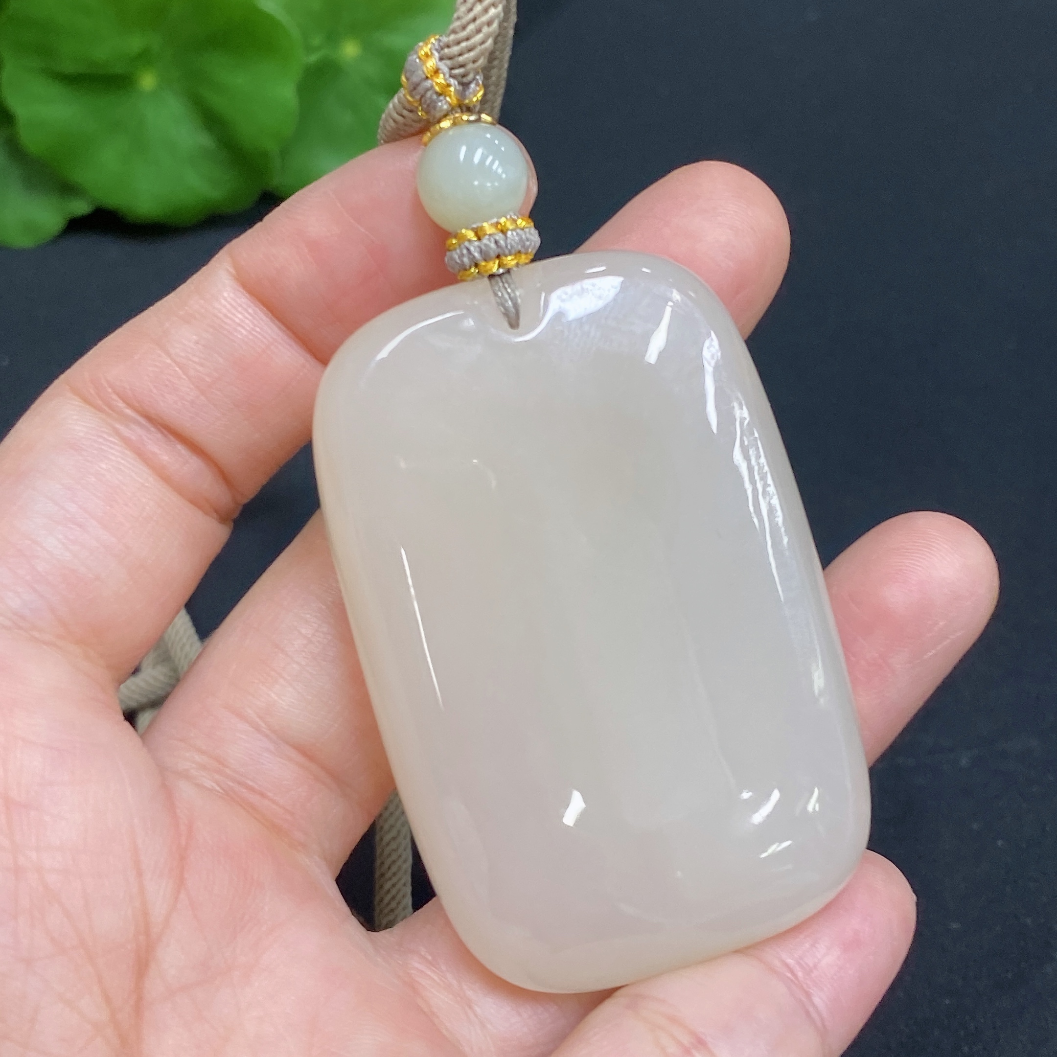 H34985551 Hetian Jade Pendant Plain Pendant Non-Gold