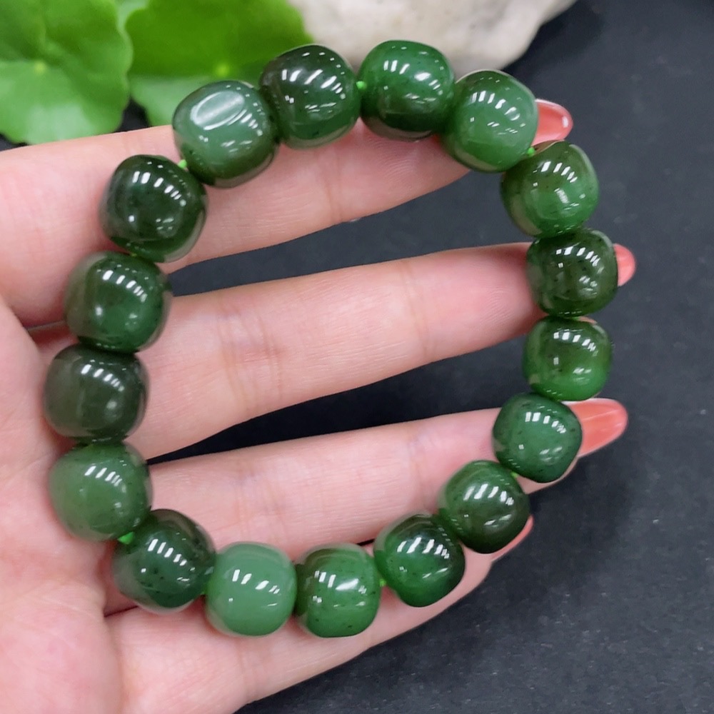 H34062985 Hetian Jade Bracelet, Approx. 11.2mm, Total Weight Approx. 47.6g