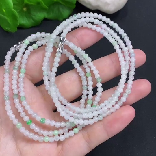 F34071734 Jadeite Beads Sell as a Lot Non-Gold