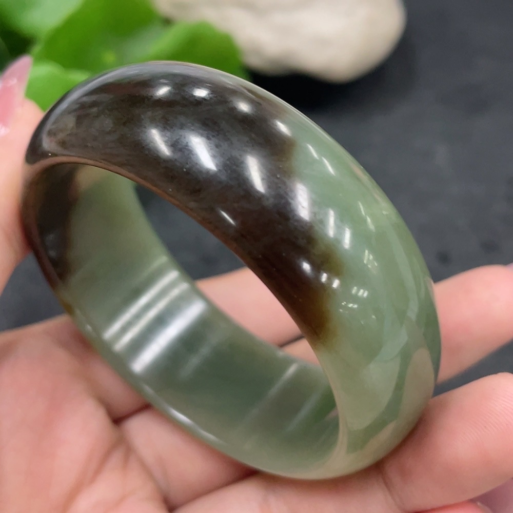 H33840572 Hetian Jade Round Bracelet Size 51.1 Total Weight Approx. 56.1g