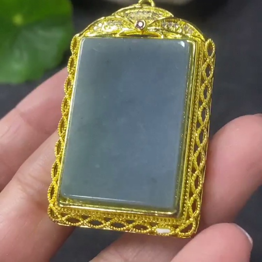F34031825 Jadeite Plain Pendant Mounted Pendant Non-Gold Total Weight Approx. 17.99g