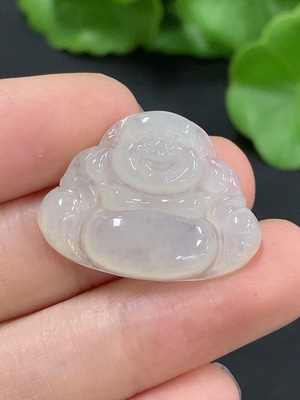 F42969186 翡翠佛公镶嵌件 货品总重约3.34g
