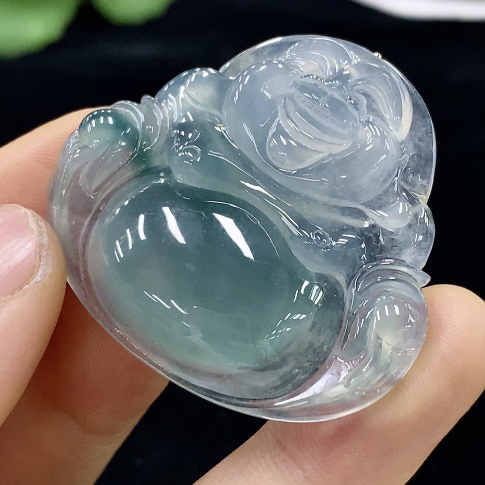 F32731998 Jadeite Buddha Pendant Total Weight Approx. 17.1g