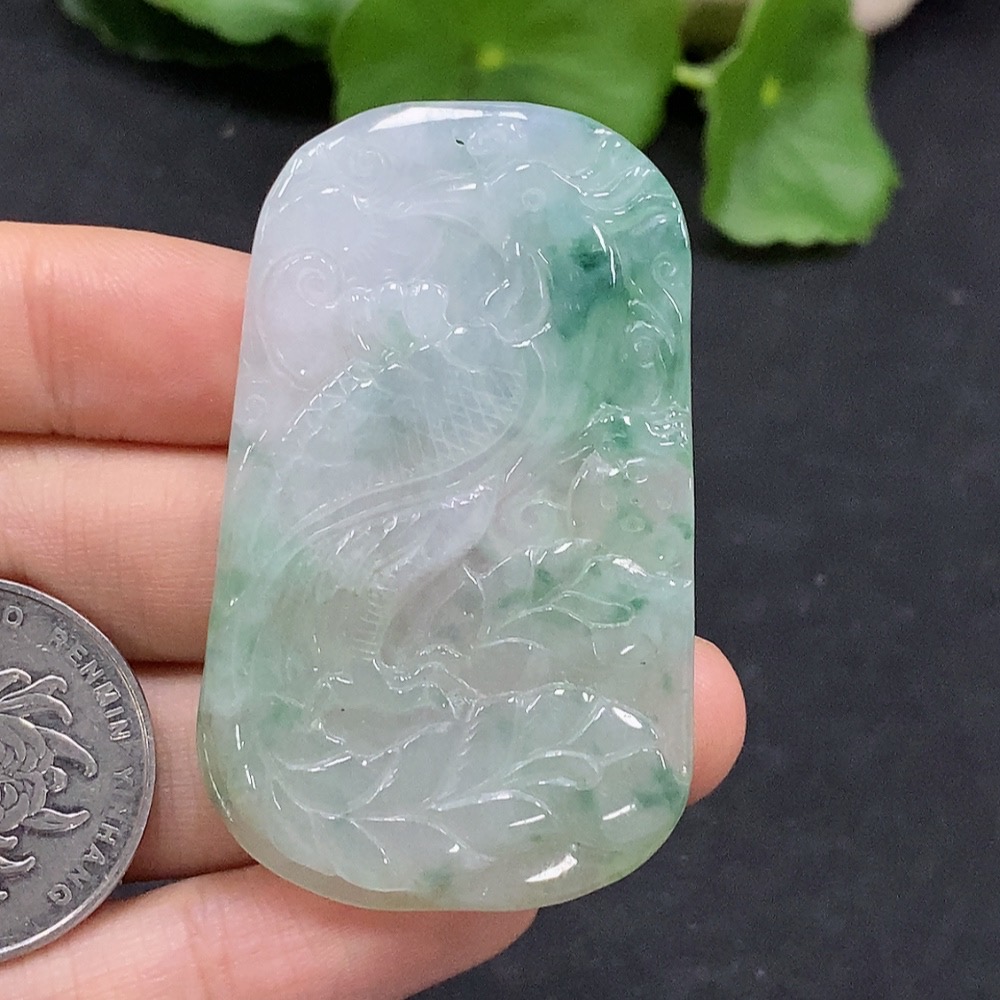 F30548511 Jadeite Phoenix Pendant, Total Weight Approx. 16.95g