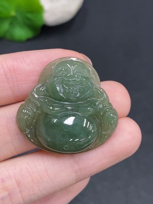 F35079738 Jadeite Buddha Pendant Total Weight Approx. 7.5g