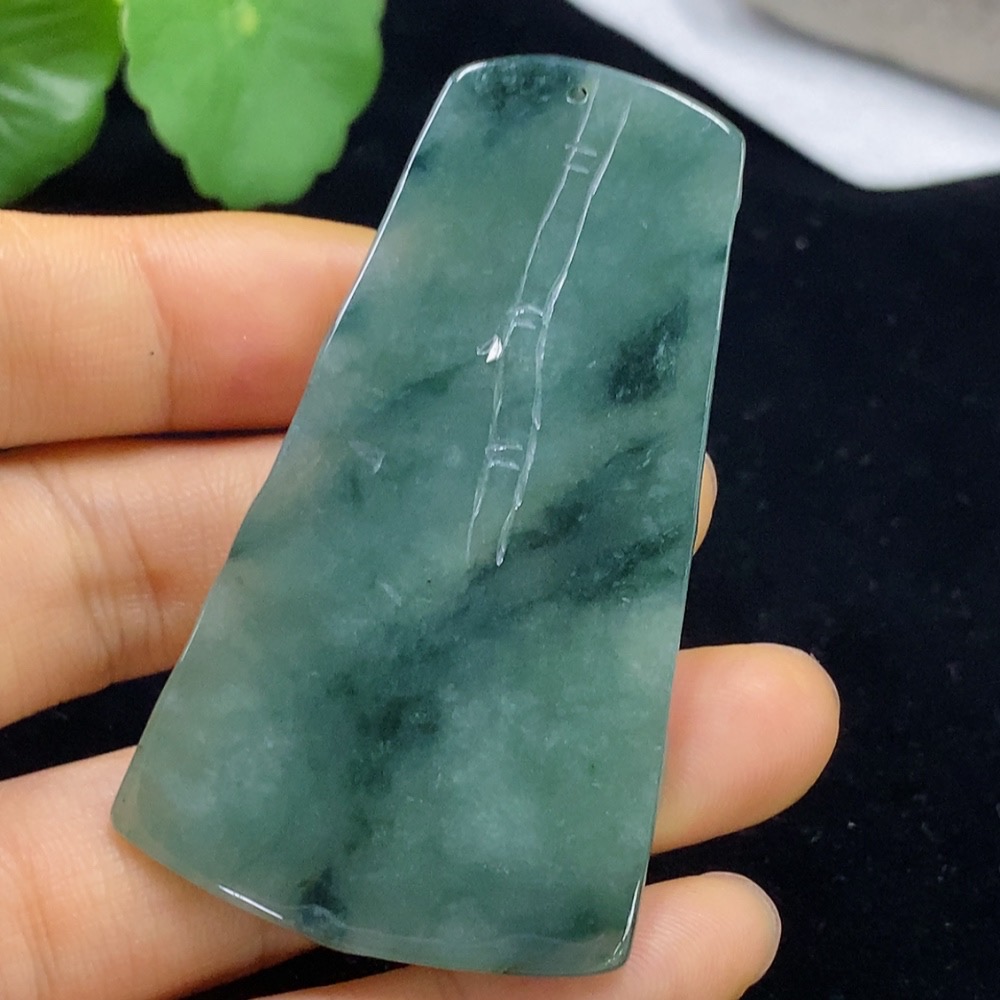 F35094327 Jadeite Birds Singing and Flowers Fragrant Pendant